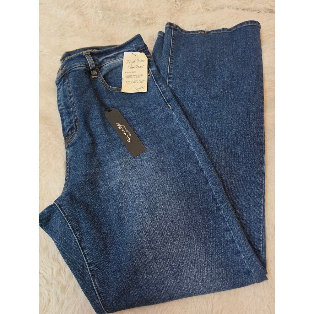 NWT Supplies by Unionbay High Rise Slim Bootcut Jeans Sz 12 / 31W Blue Wash